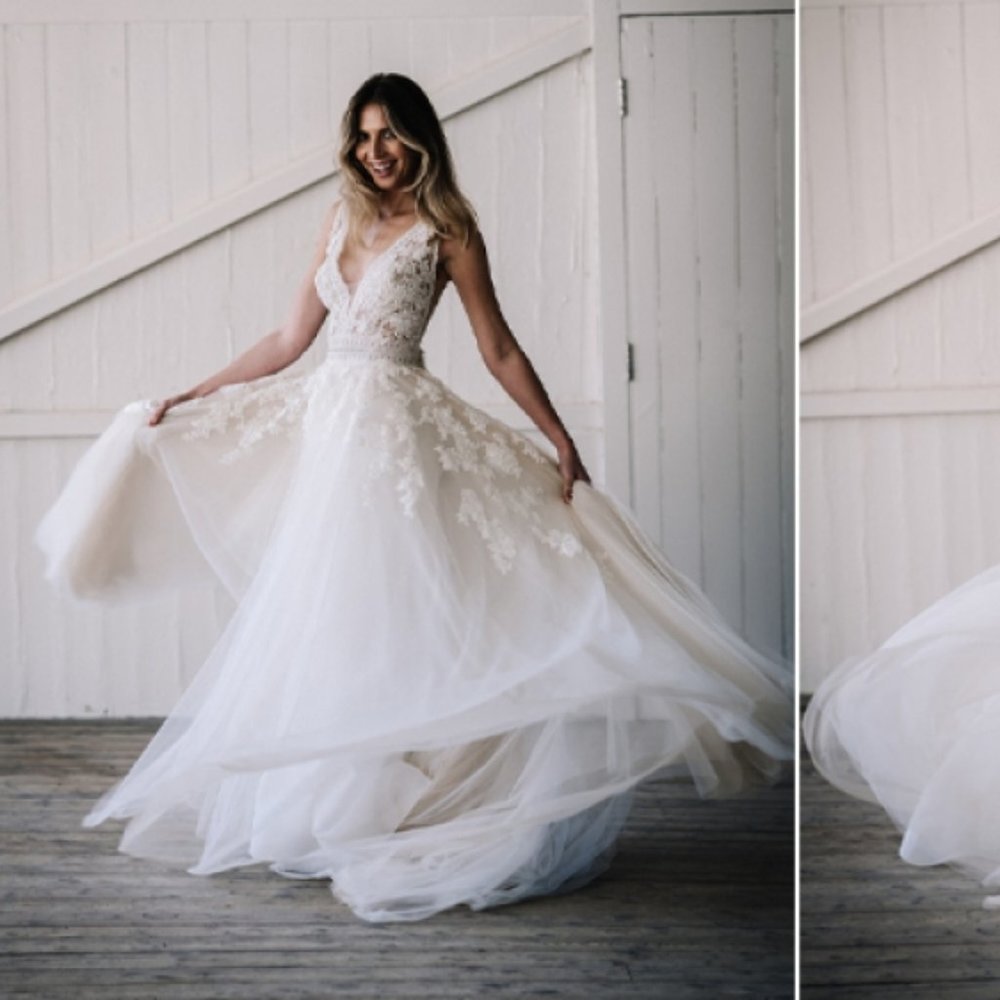 Enzoani Lavender Wedding Dress